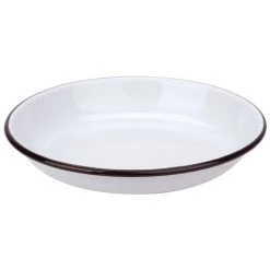 Falcon - Enamel Pasta Plate White & Black 20cm