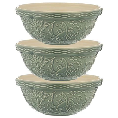 Mason Cash - Nautical Mixing Bowl Grey 26cm Set 3pce 3 Mason Cash - Nautical Mixing Bowl Grey 26cm Set 3pce