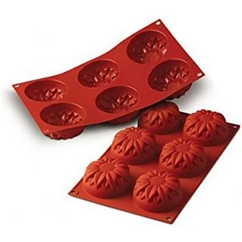 Silikomart - Sunflower Silicone Mould Terracotta 3 Silikomart - Sunflower Silicone Mould Terracotta