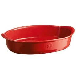 Emile Henry - Oval Oven Dish Large Burgundy 41x26cm