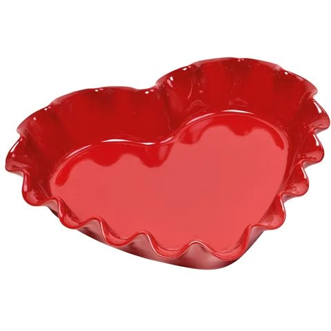 Emile Henry - Ruffled Heart Dish Burgundy 3 Emile Henry - Ruffled Heart Dish Burgundy