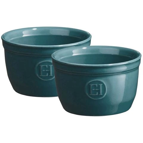 Emile Henry - Ramekins Blue Flame 9cm Set 2pce 3 Emile Henry - Ramekins Blue Flame 9cm Set 2pce