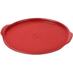 Emile Henry - Ridged Pizza Stone Burgundy 40cm