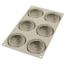 Silikomart - Mini Gemma Silicone Mould 6 Cup Light Grey