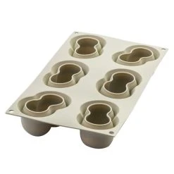 Silikomart - Rosso Ciliegia Silicone Mould Light Grey 6 Cup