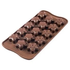 Silikomart - Winter Stars Silicone Mould Brown