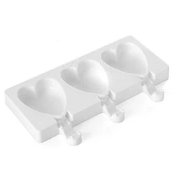 Silikomart - Mini Heart Ice Cream Silicone Mould White