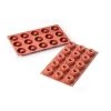 Silikomart - Small Donuts Silicone Mould 15 Cup Terracotta
