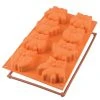Silikomart - Silicone Mould Fairy Owls 8 Cup Orange
