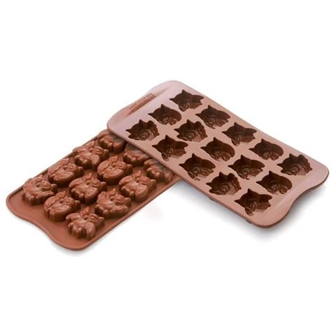 Silikomart - Choco Gufi Silicone Mould Brown 3 Silikomart - Choco Gufi Silicone Mould Brown