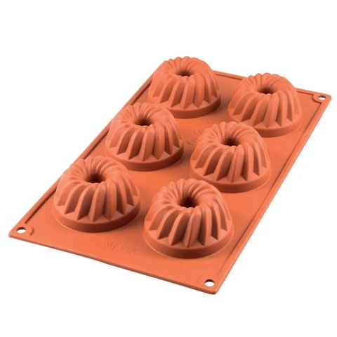 Silikomart - Mini Gugelhupf Silicone Mould Terracotta 3 Silikomart - Mini Gugelhupf Silicone Mould Terracotta