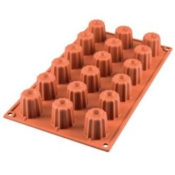 Silikomart - Mini Cannele Silicone Mould Terracotta