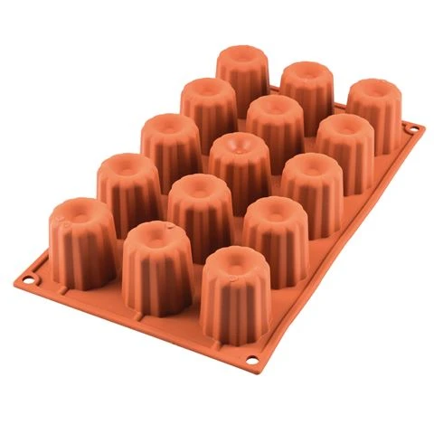 Silikomart - Midi Cannele Silicone Mould Terracotta 3 Silikomart - Midi Cannele Silicone Mould Terracotta