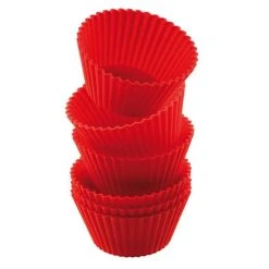 Silikomart - Silicone Cupcake Mould Red Set 6pce