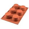Silikomart - Muffin Silicone Mould 6 Cup Terracotta -Mason Cash Shop 436689 Large