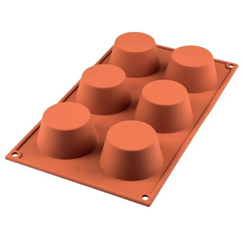 Silikomart - Muffin Silicone Mould 6 Cup Terracotta 3 Silikomart - Muffin Silicone Mould 6 Cup Terracotta