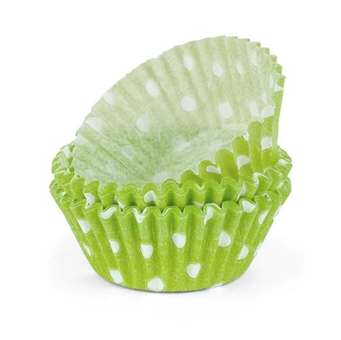 Regency - Polka Dot Mini Baking Cups Lime & White 40pce 3 Regency - Polka Dot Mini Baking Cups Lime & White 40pce