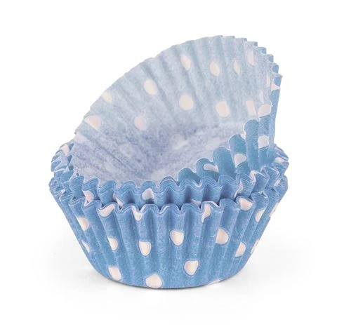Regency - Polka Dot Mini Baking Cups Blue & White 40pce 3 Regency - Polka Dot Mini Baking Cups Blue & White 40pce