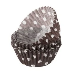 Regency - Polka Dot Mini Baking Cups Brown & White 40pce