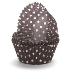 Regency - Polka Dot Baking Cups Brown & White 40pce