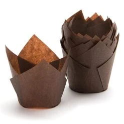 Regency - Tulip Baking Cups Brown 12pce