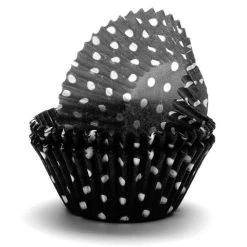 Regency - Polka Dot Baking Cups Black 40pce
