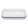 Falcon - Enamel Bake Tray Rectangular White & Blue 24cm -Mason Cash Shop 543454 Large