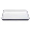 Falcon - Enamel Bake Tray Rectangular White & Blue 31cm -Mason Cash Shop 543456 Large