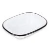 Falcon - Enamel Pie Dish White & Black 16cm -Mason Cash Shop 545760 Large