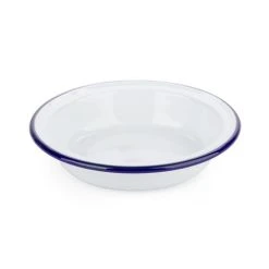 Falcon - Enamel Pie Dish White & Blue 14cm