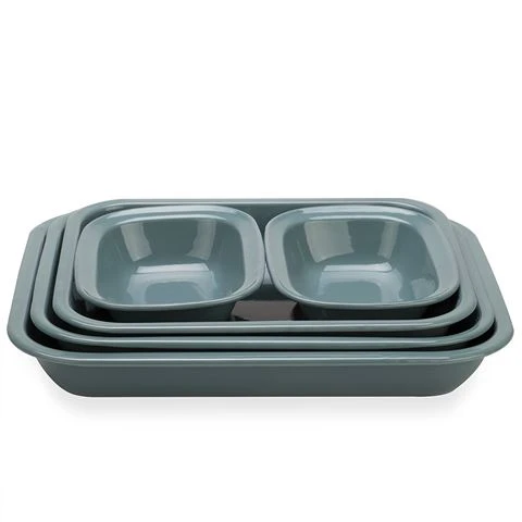 Falcon - Enamel Baking Dish Grey Set 5pce 3 Falcon - Enamel Baking Dish Grey Set 5pce