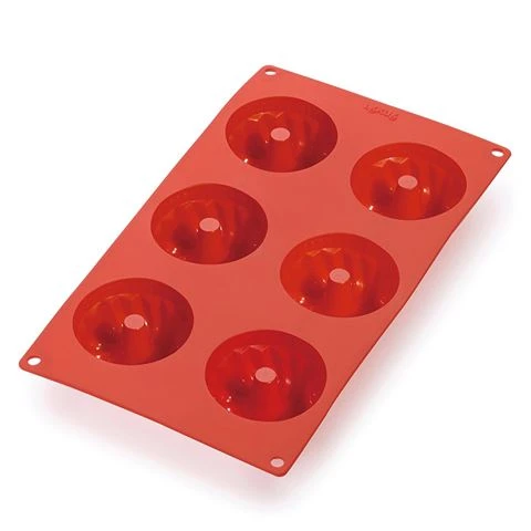 Lekue - Mini Savarin 6 Cup Mould Red 3 Lekue - Mini Savarin 6 Cup Mould Red