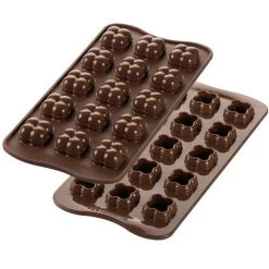 Silikomart - Choco Game Silicone Mould Brown