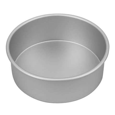 Bakemaster - Silver Anodised Round Cake Pan 20cm 3 Bakemaster - Silver Anodised Round Cake Pan 20cm