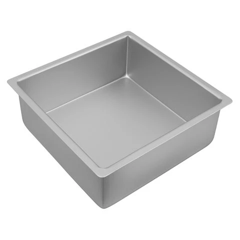 Bakemaster - Silver Anodised Square Deep Cake Pan 25cm 3 Bakemaster - Silver Anodised Square Deep Cake Pan 25cm