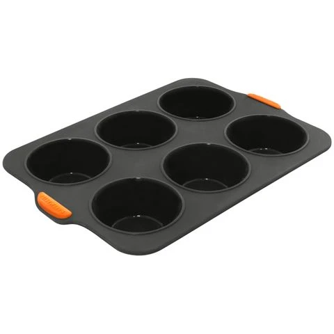 Bakemaster - Silicone 6 Cup Large Muffin Pan 35.5x24.5cm 3 Bakemaster - Silicone 6 Cup Large Muffin Pan 35.5x24.5cm
