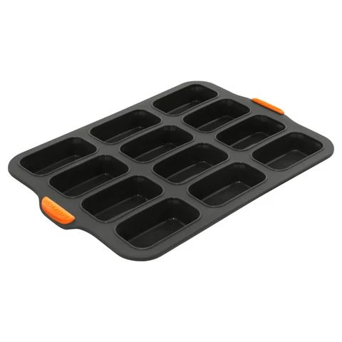 Bakemaster - Silicone 12 Cup Mini Loaf Pan 35.5x24.5cm 3 Bakemaster - Silicone 12 Cup Mini Loaf Pan 35.5x24.5cm