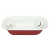 Falcon - Enamel Pie Dish Deluxe Red/White Set 5pce -Mason Cash Shop 589134 Large