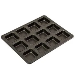 Bakemaster - Individual Square Pan W/12 Cups 34x26cm