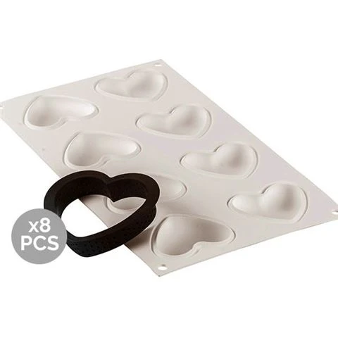 Silikomart - Kit Mini Tarte Petit Amour S/Mould & Rings 3 Silikomart - Kit Mini Tarte Petit Amour S/Mould & Rings