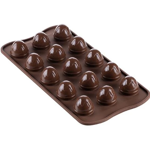 Silikomart - 3D Choco Drop Silicone Mould Brown 3 Silikomart - 3D Choco Drop Silicone Mould Brown