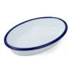 Falcon - Enamel Oval Pie Dish White & Blue 18cm -Mason Cash Shop 880019 Large