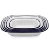 Falcon - Enamel Pie Dish White & Blue Set 5pce -Mason Cash Shop 956952 Large