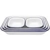 Falcon - Enamel Baking Dish White & Blue Set 5pce 1 Falcon - Enamel Baking Dish White & Blue Set 5pce -Mason Cash Shop 956953 Large